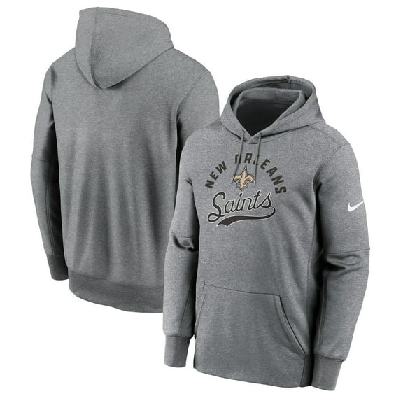 Men's Nike Heather Gray New Orleans Saints Performance Fleece Pullover Hoodie
