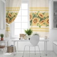 thumbnail image 5 of Fsddascl Sunflower Blackout Curtains for Bedroom/Living Room, Thermal Insulated Kitchen Curtains, Yelllow Striped Farmhouse Country Pastoral Grommet Darkening Window Treatment Drapes 52"x63"x2, 5 of 6