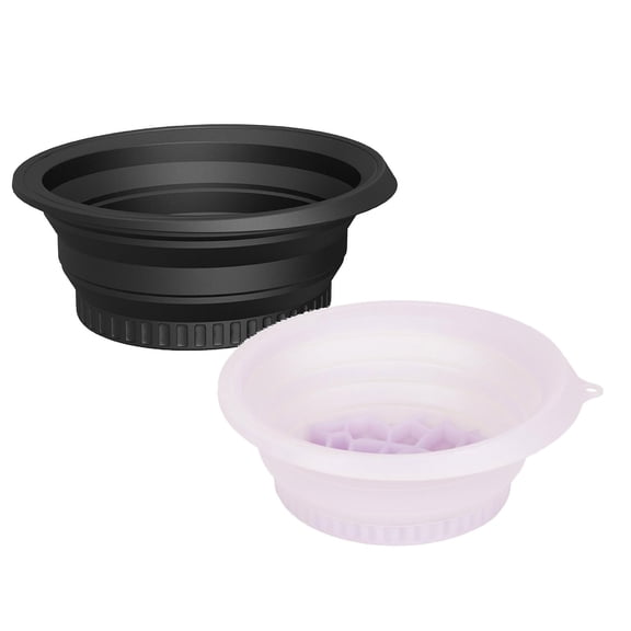 2pcs Silicone Bowl for Face Ice Bath Facial Cold Plunge Collapsible Bowl for Face Ice Bath with Built-In Icetray Reusable Portable Facial Ice Therapy Bowl