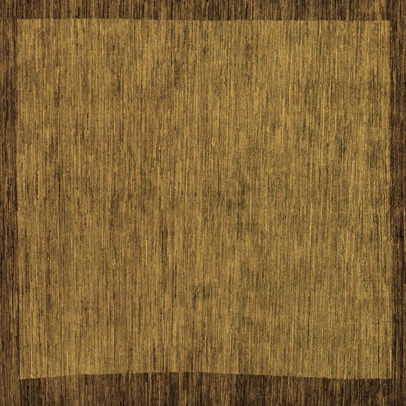 Ahgly Company Indoor Square Abstract Brown Modern Area Rugs, 3' Square