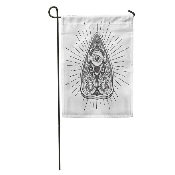 KDAGR Eye Ouija Board Mystifying Oracle Planchette Antique Boho Chic Tattoo Garden Flag Decorative Flag House Banner 28x40 inch KDAGR Eye Ouija Board Mystifying Oracle Planchette Antique Boho Chic Tattoo Garden Flag Decorative Flag House Banner 28x40 inch
