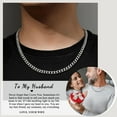 thumbnail image 2 of Stainless Steel Mens Cuban Link Chain 20 Inches Promise Necklace for Him Men Christmas Anniversary Valentines Birthday Gift Ideas, 2 of 5