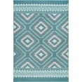 thumbnail image 2 of 8x10 Waterproof, Reversible Plastic Straw Outdoor Rugs for Patios | Also for Camping, RV, Deck, Porch, Balcony, Camp, Patio | Aqua, Geometric | Size: 7'11'' x 10'3'', 2 of 6