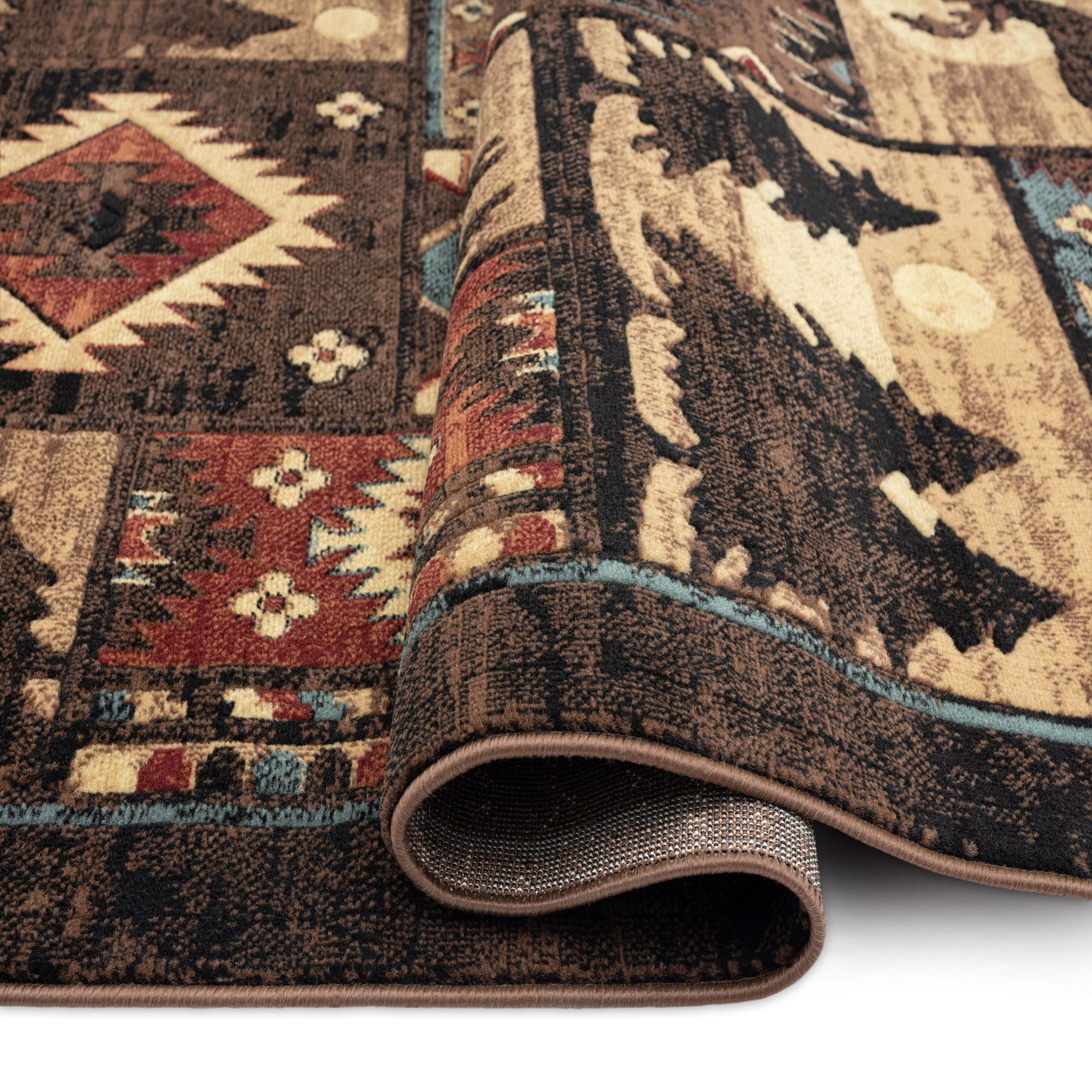 Home Dynamix Buffalo Rustic Area Rug, Bear, 5'2"x7'2" Rectangle