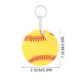 thumbnail image 3 of Miangastore 12 Sets Keychain Accessories with Yellow Baseball Key Rings for Sports Gifts, 3 of 8