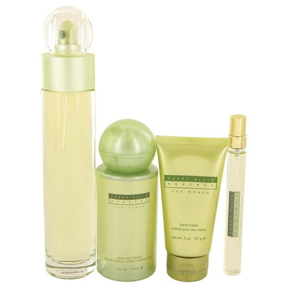 PERRY ELLIS RESERVE by Perry Ellis Gift Set -- 3.4 oz Eau De Parfum Spray+ .33 oz Mini EDP Spray + 4 oz Body Mist Spray + 2 oz Hand Cream (Women)