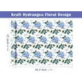 thumbnail image 3 of 30 Inch Kraft Hydrangea Floral Wrapping Paper Roll - 30 Inch x 33 Feet - Hydrangea Flower Wrapping Paper for Wedding, Birthday, Bridal Shower, Tea Party, 3 of 6