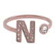 thumbnail image 1 of Anillo de Mujer Inicial Letra LuckyLy, Oro Rosa 18k y Zirconia Cúbica, Modelo Layla rosa UNITALLA, 1 of 6