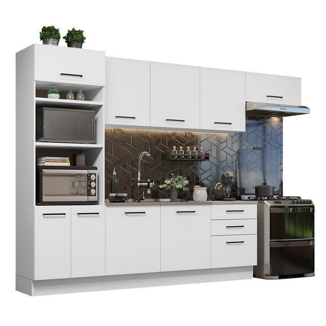 Cocina Integral MADESA Agata 330cm Blanco
