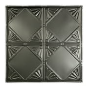 Great Lakes Tin 2ft x 2ft Erie Argento Nail-Up Ceiling Tile (5-Pack)