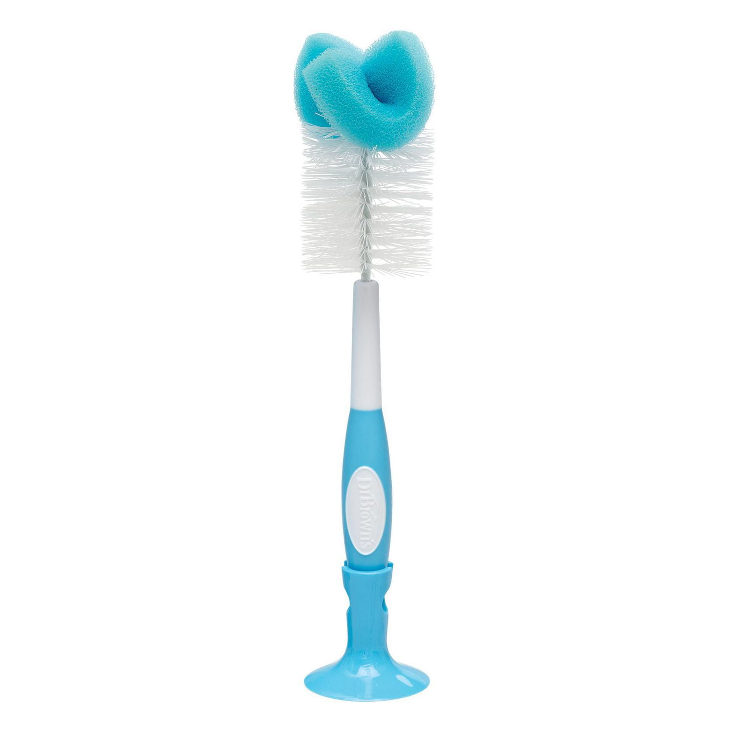 Dr. Brown's Baby Bottle Brush with Sponge and Scrubber - Blue