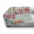 thumbnail image 3 of Modern Soft Flannel Fleece Blanket, Music Typography in Various Styles Rhythm Acoustic Harmony Melody Funky Illustration, Cozy Plush for Indoor and Outdoor Use, 50" x 70", Multicolor, by Ambesonne, 3 of 6
