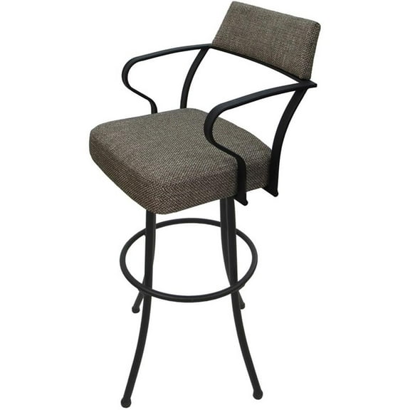Carolina Extra Tall 34" Swivel Metal Bar Stool - Plumley Cocoa (Brown) Gray