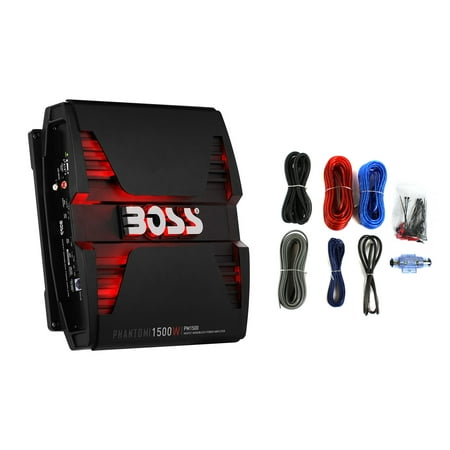 Boss Phantom PM1500 1500W 2 Ohm Mono Car Audio Amplifier w/ Remote and Wire (Best Eq Settings For Car Audio)