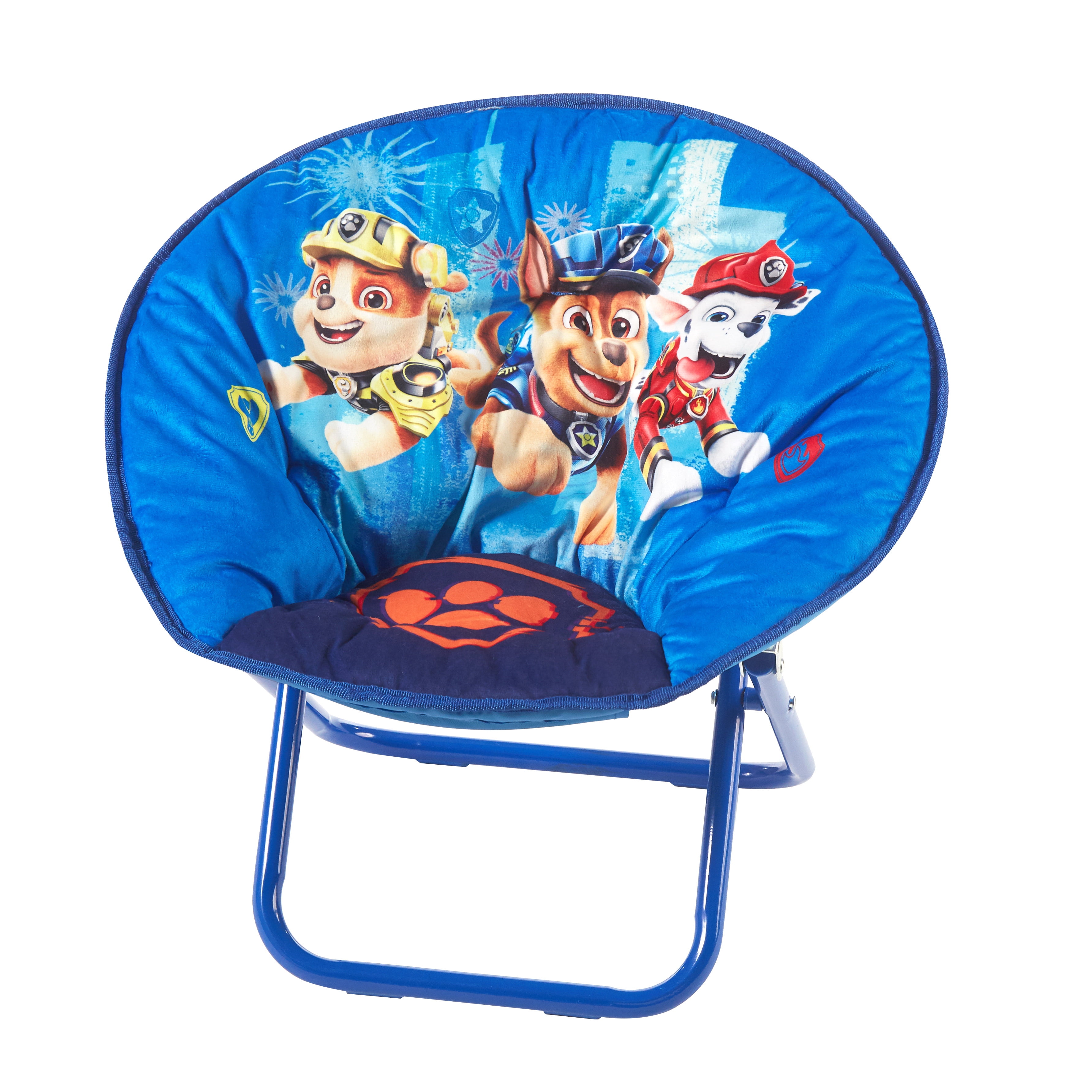 Nickelodeon s Paw Patrol Comfortable Plush Blue Polyester 19 Saucer Chair Includes One Piece Walmart