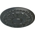 thumbnail image 3 of Ekena Millwork 15 3/4"OD x 1 1/2"P Colton Ceiling Medallion (Fits Canopies up to 4 3/4"), Hand-Painted Pewter, 3 of 6