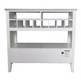 thumbnail image 6 of Kings Brand Furniture White With Marble Finish Buffet Display Console Table With Wine Storage, 6 of 6