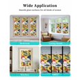thumbnail image 6 of Window Privacy Film Sunflower Rooster Stained Glass Window Film Decorative Sun Block Window Cover Retro Watercolor Summer Flowers Window Clings Static Adhesive Sticker for Bathroom 17.7"x78.7", 6 of 6