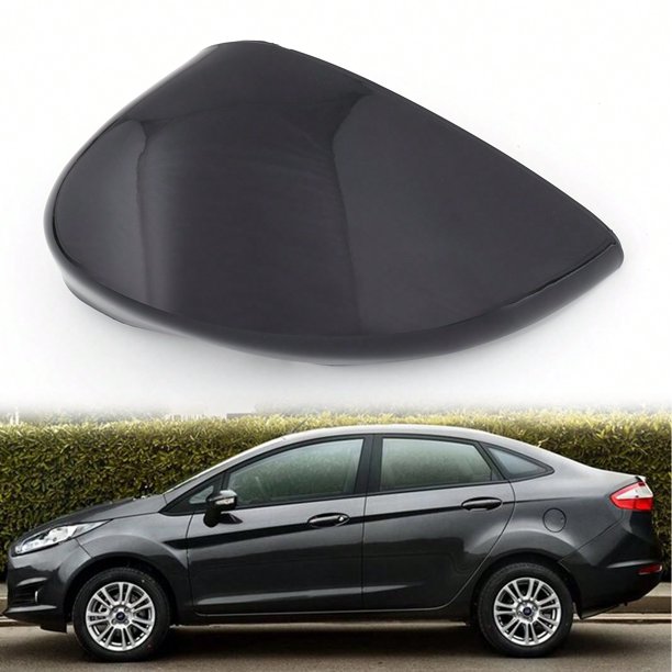 Tapa de la cubierta del espejo retrovisor lateral de la puerta del ala negra mate derecha para Ford Fiesta 09-15