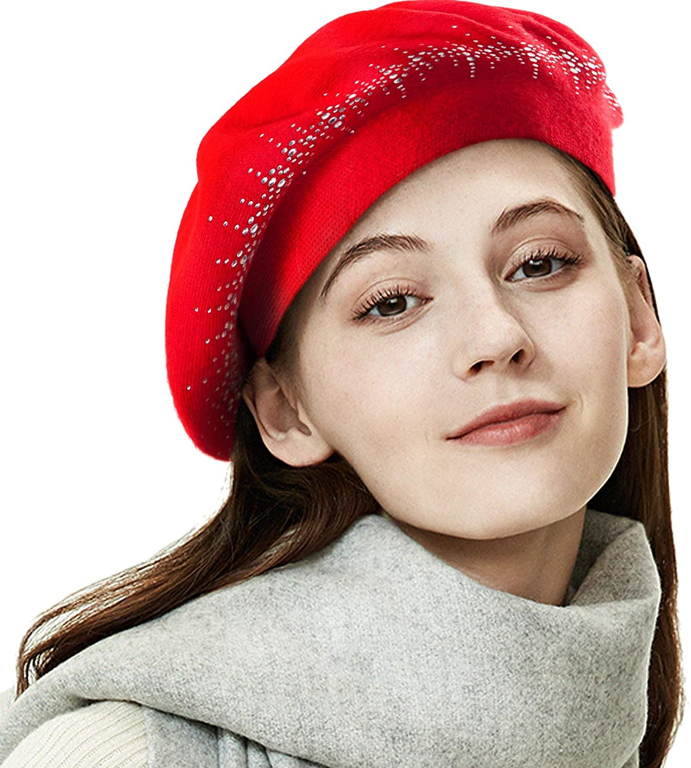 Rhinestone Beret Hats for Women 2 
