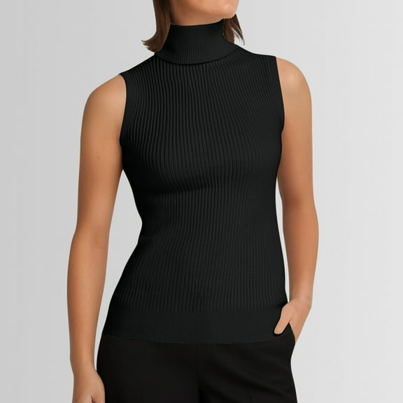 Womens Sleeveless Sweater Vest Knit Tank Tops Slim Fit