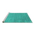 thumbnail image 2 of Ahgly Company Machine Washable Indoor Square Abstract Turquoise Blue Contemporary Area Rugs, 4' Square, 2 of 4