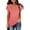 A02615-Pink, variant on CALAFEBILA Womens Graphic T Shirts Classic Woman T Shirt,Womens Fashion Solid Color T-shirt Summer Short Sleeve V Neck Women's Tops