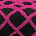 thumbnail image 4 of D.N.G. BEDDINGS 3 Piece Luxury Two Tone Diamond Ruffle Pattern Comforter Set Premium Super Soft All Season 800 Thread Count, 100% Egyptian Cotton, Twin/Twin XL Size Hot Pink/Black Solid Color, 4 of 4
