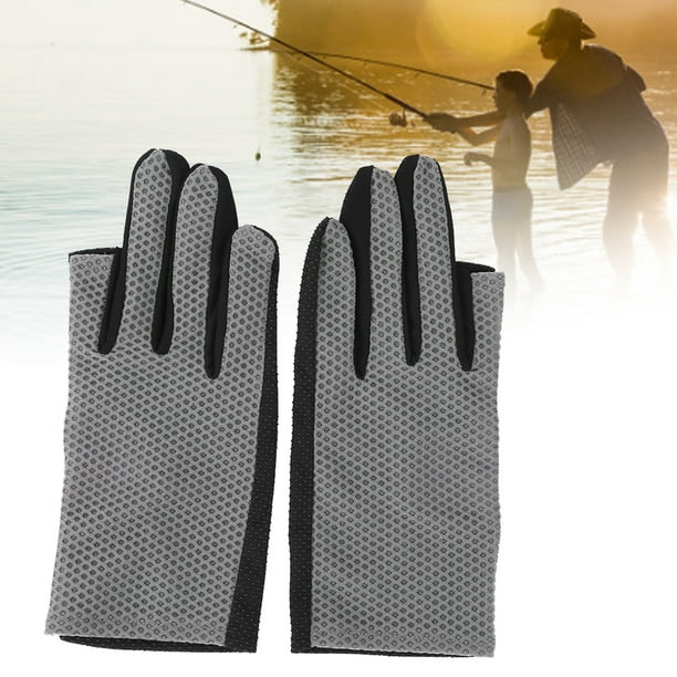 2 Cut Fingers Fishing Gloves Sun Protection Fishing Gloves Fishing