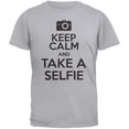 thumbnail image 1 of Keep Calm T-Shirt Adulte Gris Chiné avec Selfie, 1 of 1