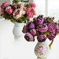 thumbnail image 6 of SPRING PARK 8Pcs Artificial Peony Silk Flowers Fake Peonies Vintage Bouquet Home Table Centerpieces Wedding Decoration, 6 of 7