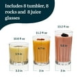 thumbnail image 3 of Libbey Brockton Tumbler, Juice and Rocks Glasses Set, Clear, Classic Cut Drinkware Set of 8, Elegant Dishwasher Safe Barware Glasses for Everyday Use, 3 of 6