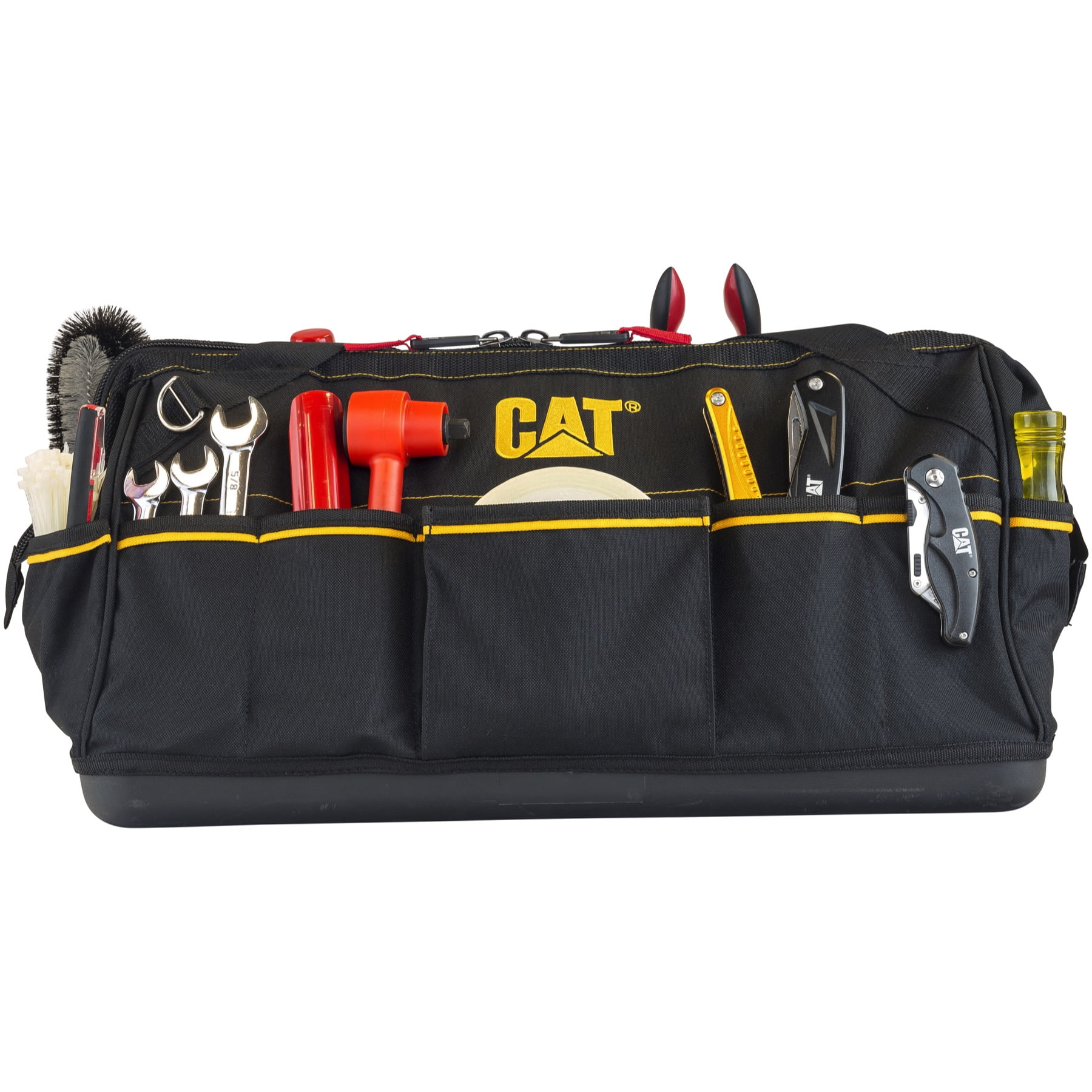 Cat 240173 Cat 240173 20 in. Tech Widemouth Tool Bag 12 Pocket Heavy Duty 1200D Polyester