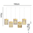 thumbnail image 2 of Luz decorativa navideña para ventana, luces de cadena de fondo para exteriores, interiores, ventanas, camino, patio, dormitorio, fiesta, pared de vacaciones, blanco cálido Zhivalor  OTTO-LD-221137-3, 2 of 6