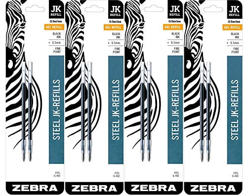 2 Boxes Zebra Jell Ink ball pen refill JK-0.5 x 10 pcs BLUE ink 
