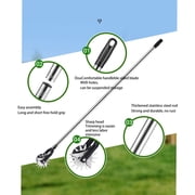 BIMZUC Rotary Lawn Edger Single Wheel Manual Edging Cutter with Handle for Yard Sidewalk 4 Section 67.32 inches / 171 cm