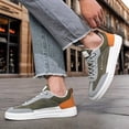 thumbnail image 4 of Men'S Lightweight Breathable Sneakers - All-Season Gym, Office, Everyday Shoes - Durable Canvas Upper for Men, Gym Foot ，ow-Top Sneakers in Olive Green/ Colorway, Lace-Up Closure, Cushioned MD Sole, 4 of 9