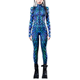 thumbnail image 2 of Michellecmm  Women Halloween Jumpsuit, Digital Print Long Sleeve Zip-Up Bodysuit, 2 of 7