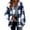 Blue, variant on Aboser Women's Plaid Shacket Winter Fleece Jacket Coat Watm Button Down Hoodie Fuzzy Sherpa Shackets Outwear with Pockets