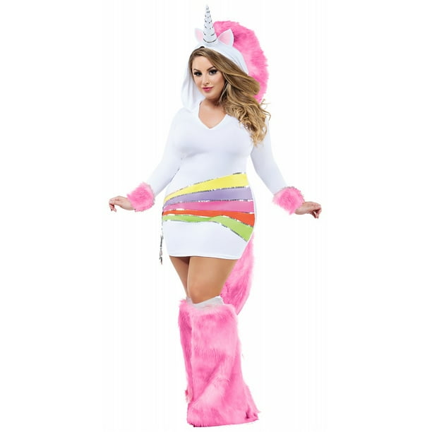 Rainbow Unicorn Adult Costume Plus Size 4X