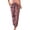 Red, variant on Women's Tropical Leaf Print Jogger Pants Elastic Drawstring Waist Casual Summer Trousers with Ankle Red S