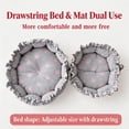 thumbnail image 5 of Plush Round Pet Bed, Soft Foldable Drawstring Adjustable Pet Cushion Bed, Non‑Slip Warm Sleeping Nest for Small Dogs Cats, Cozy Indoor Pet Sleeping Mat for Rest and Sleep, 5 of 7