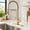 Gold, variant on 3 Way Kitchen Faucet With Water Filter