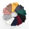 thumbnail image 4 of EnJoCho Children Unisex Solid Color T-Shirt Kids School Unifor𝗆 Long Sleeve Turtleneck T-Shirt Boys Long Sleeve Thermal Turtle Neck Sweater for Kids 4T-16 Years Soft Warm Under Shirts, 4 of 4