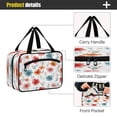 thumbnail image 4 of Travel Hanging Toiletry Bag with 4 Zipped Compartments Waterproof Makeup Accessories Spacious Cosmetic Bag Pastel Watercolor Floral Pattern Medium, 4 of 9