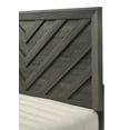 thumbnail image 6 of Contemporary Rustic Chevron Patterned King Bed Dresser Mirror 3pc Set, 6 of 9