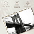 thumbnail image 6 of Elephant Stock Monochromatic Brooklyn Bridge Wall Art - Horizontal Canvas Wall Art - Living Room Wall Decor - Architecture Canvas - White And Black Decor - 36" x 24", 6 of 8