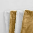 thumbnail image 3 of Elegant Comfort Reversible and Ultra-Plush Flannel Fleece Sherpa Throw- Lightweight Soft and Cozy- All Season Decorative Throw, Perfect for Lounging, 50 x 60 inches, Gold, 3 of 6