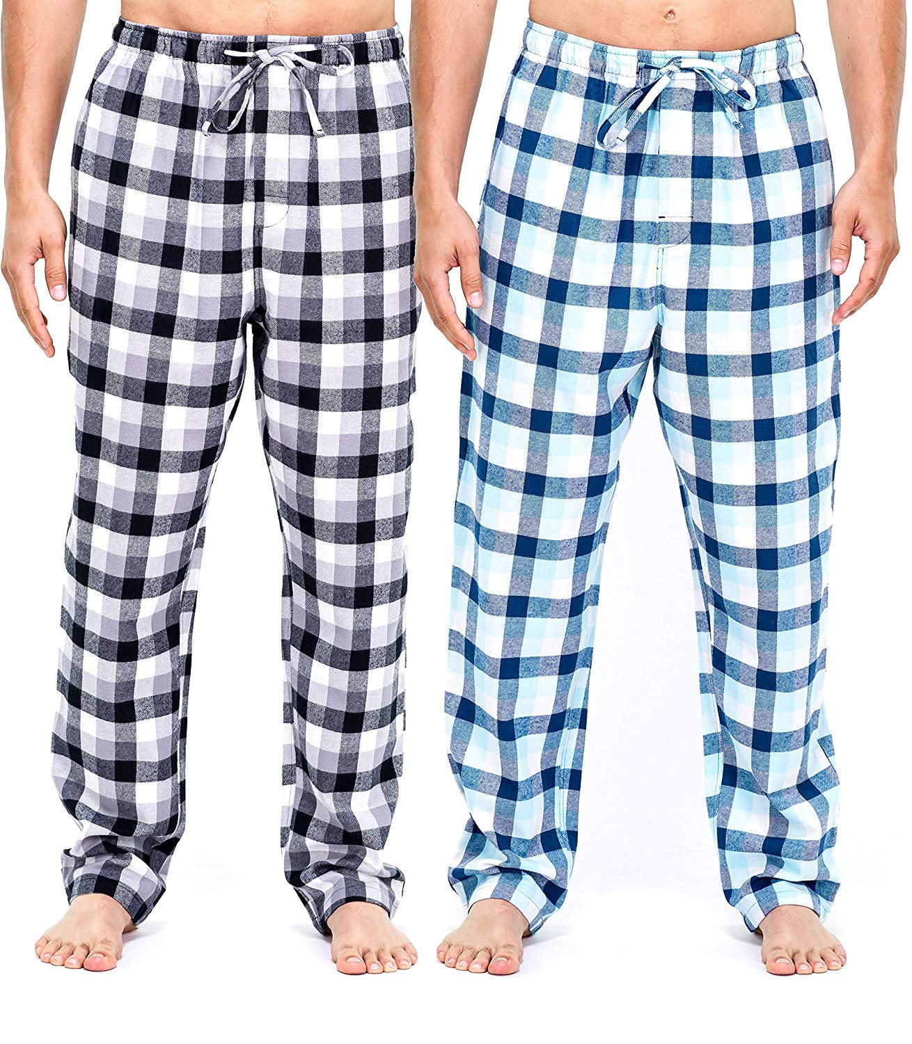 NWT Mens GAP Flannel Drawstring Pajama Lounge Pants Green/White/Blue Plaid *6S 