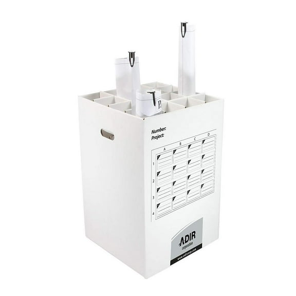 AdirOffice 25" Corrugated Cardboard Blueprint 16 Sheet File Blueprint Vertical Storage Cabinet